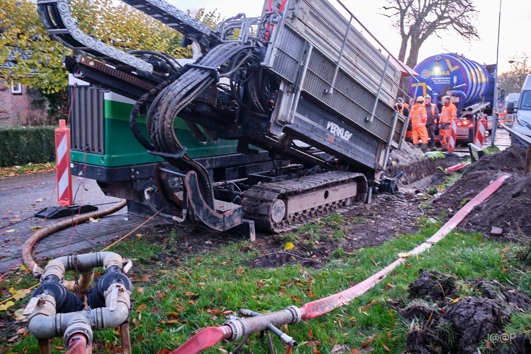 Grondboring voor stroomkabels